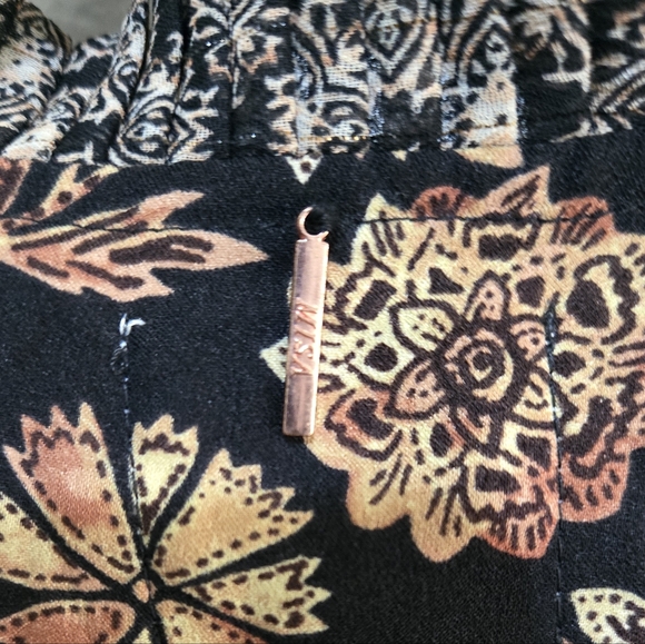 ​MISA Los Angeles Garance Blouse Gilded Paisley Floral Ruffle Puff Sleeve XS - Picture 11 of 15